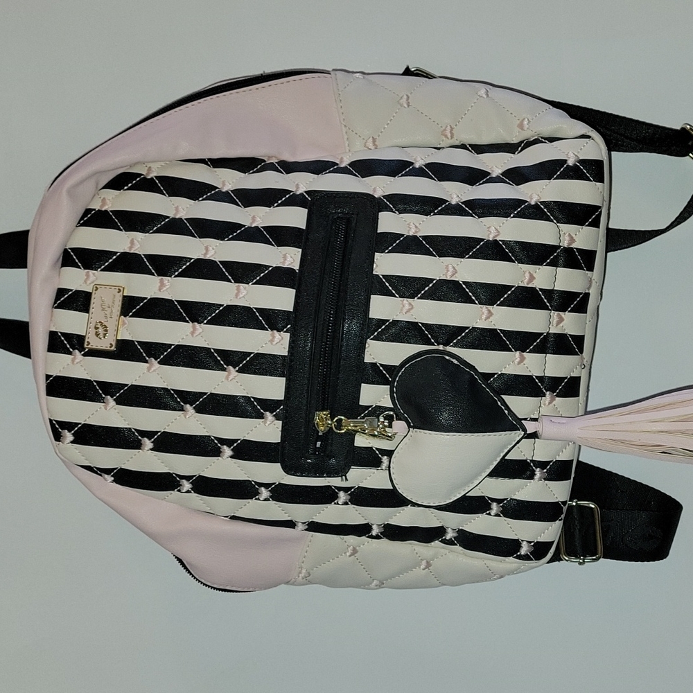 Betsey Johnson Striped Backpack